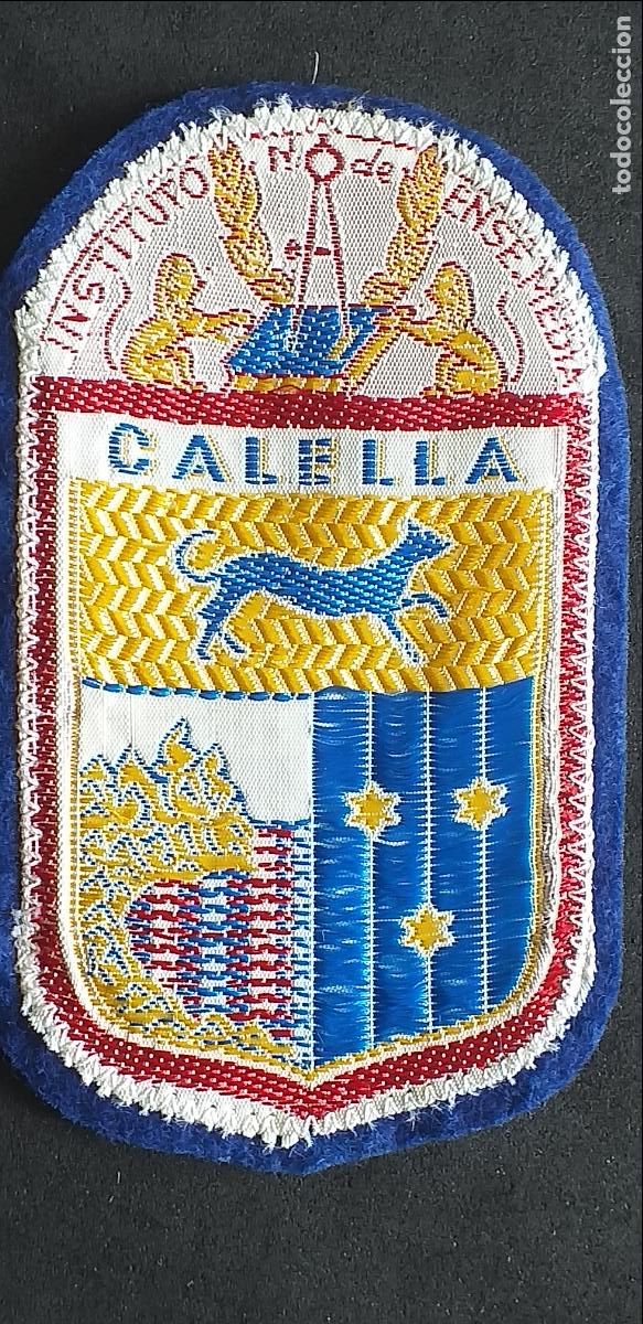 Sammeln: PARCHES ANTIGUOS-V8-II-95X55mm.-CALELLA-INSTITUTO DE ENSE&Ntilde;ANZA MEDIA