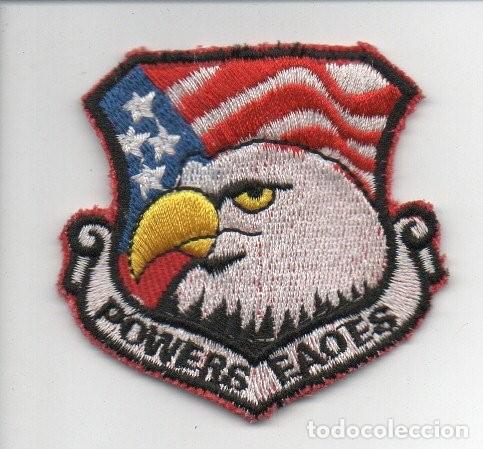Coleccionismo: ANTIGUO PARCHE BORDADO DE TELA, POWER EAGLES, AVIACION MILITAR USA.