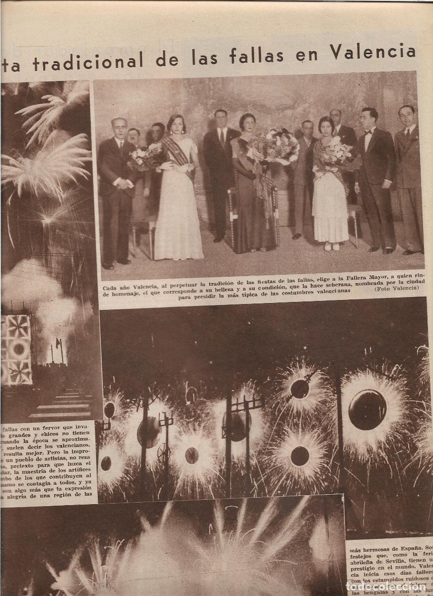 Coleccionismo: A&Ntilde;O 1933 RECORTE PRENSA VALENCIA LAS FALLAS SAN JOSE FALLERA MAYOR FUEGOS ARTIFICIALES SOLES POLVORA