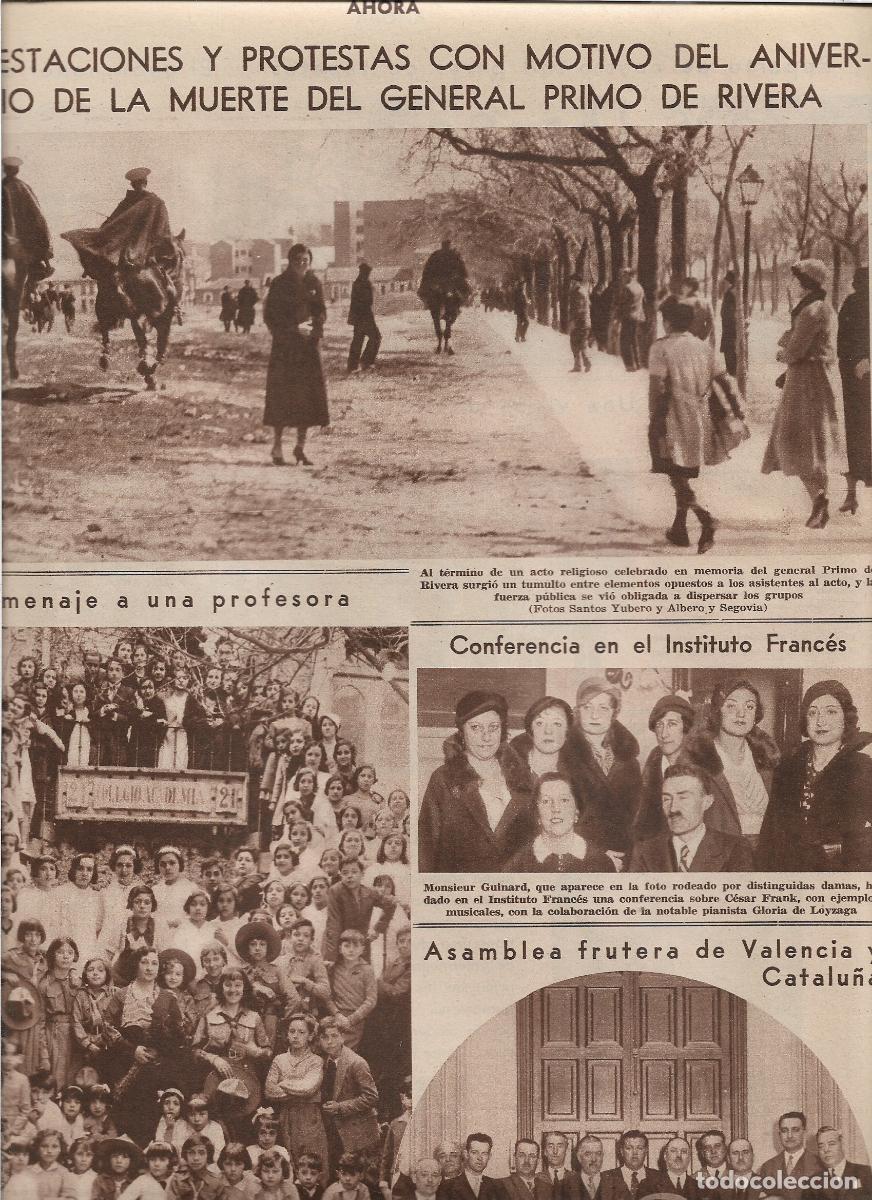 Coleccionismo: A&Ntilde;O 1933 RECORTE PRENSA ALUMNOS ESCUELAS NACIONALES HOMENAJE MAESTRA MATILDE LARIOS