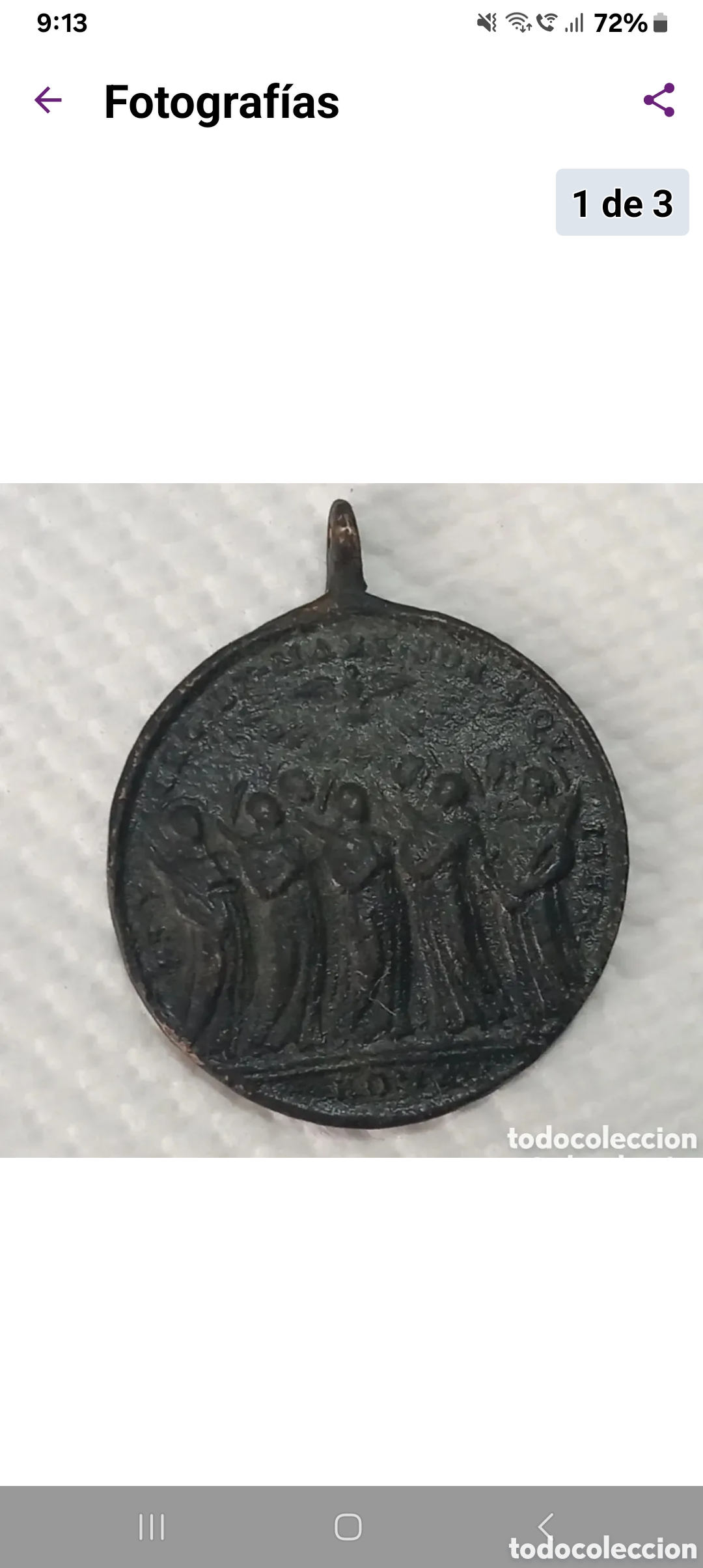 Coleccionismo: GRAN MEDALLA MEDIEVAL SIGLO XVIII METAL BRONCE br EN MBCB