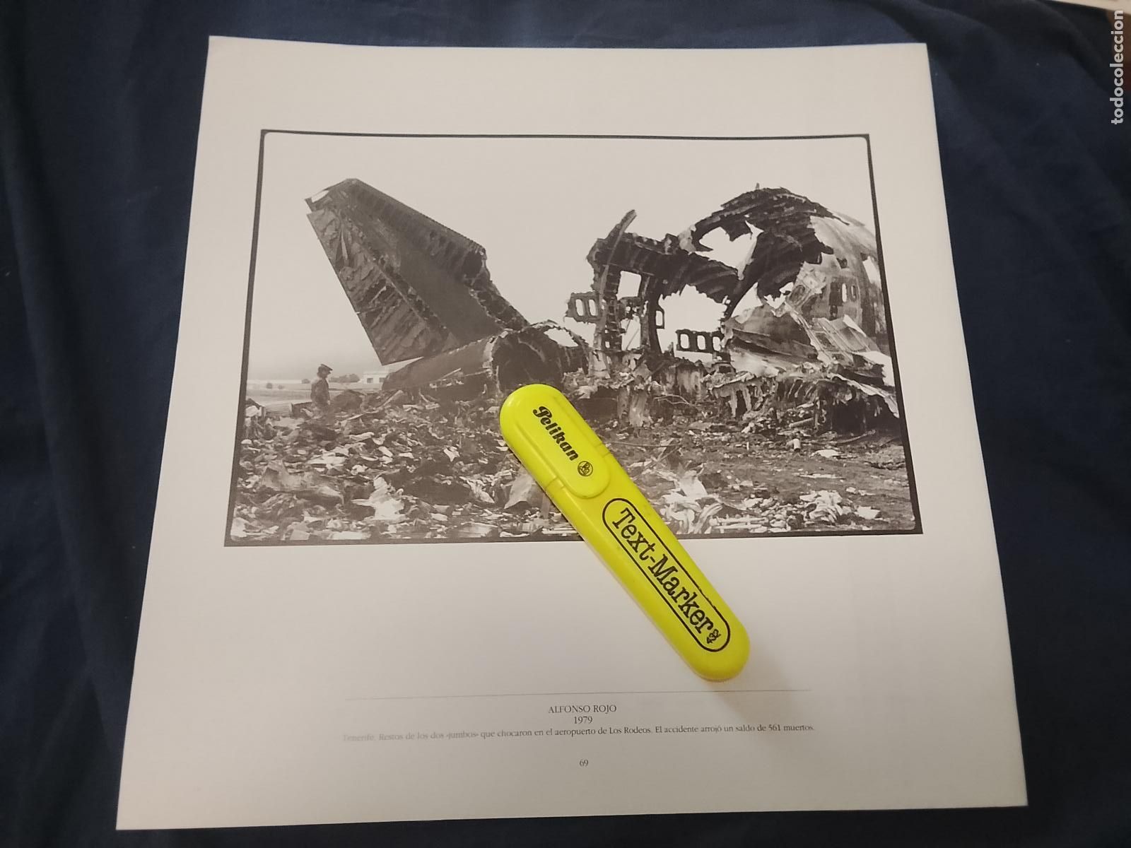 Coleccionismo: foto - lamina - TENERIFE 1979 RESTOS DE LOS DOS JUMOS QUE CHOCARON AEROPUERTO DE LOS RODEOS AVION