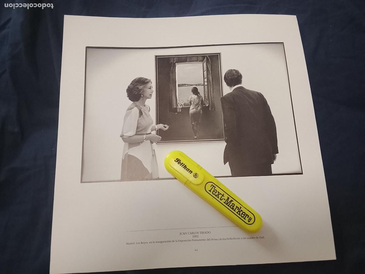 Coleccionismo: foto - lamina - MADRID 1992 LOS REYES INAUGURAN EXPOSICION DEL MUSEO REINA SOFIA FRENTE CUADRO DALI