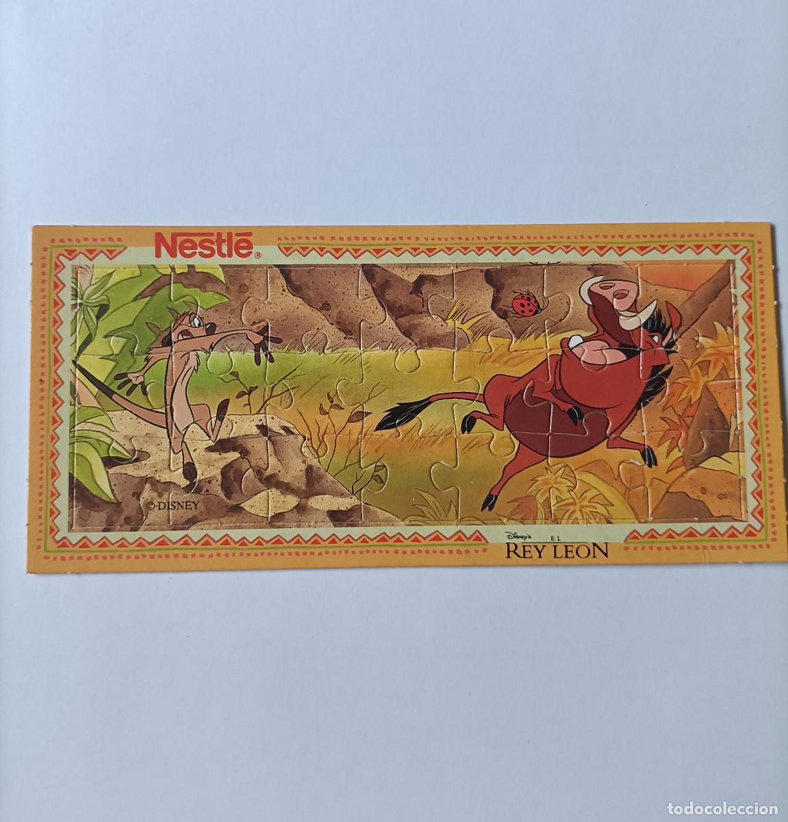 Coleccionismo: puzzle nestle rey leon lion king carton disney timon pumba promocional a&ntilde;os 90