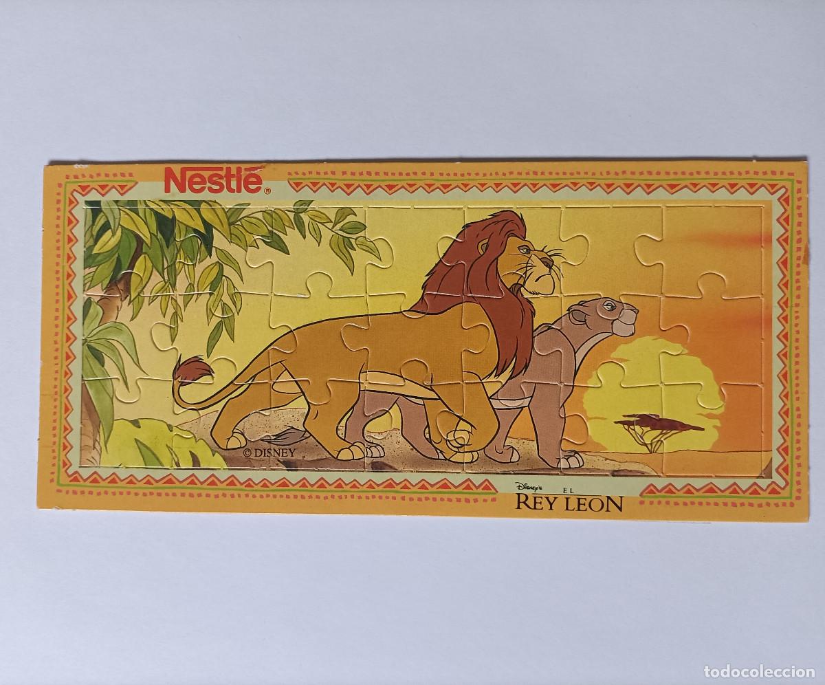 Coleccionismo: puzzle nestle rey leon lion king carton disney simba adulto nala promocional a&ntilde;os 90