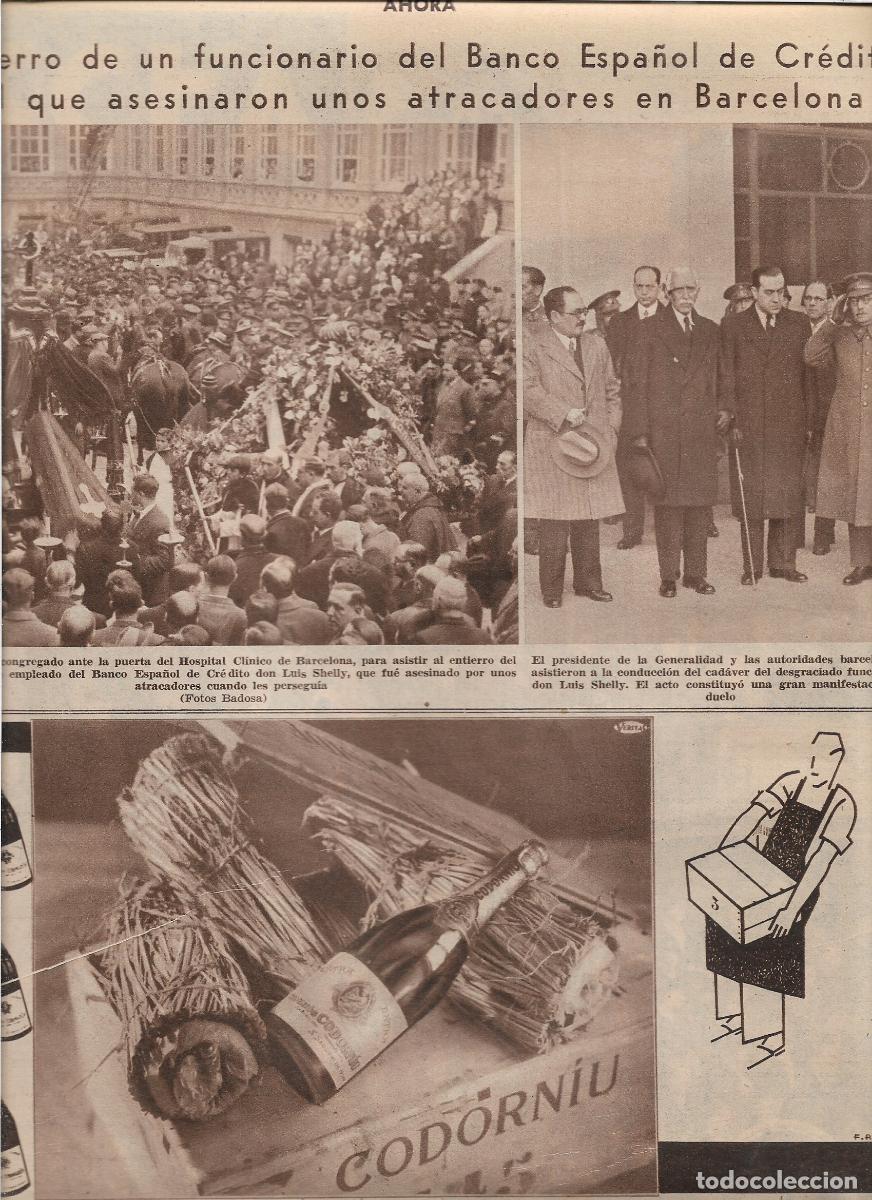 Coleccionismo: A&Ntilde;O 1933 RECORTE PRENSA BARCELONA ENTIERRO LUIS SHELLY FUNCIONARIO BANCO ESPA&Ntilde;OL CREDITO ASESINADO