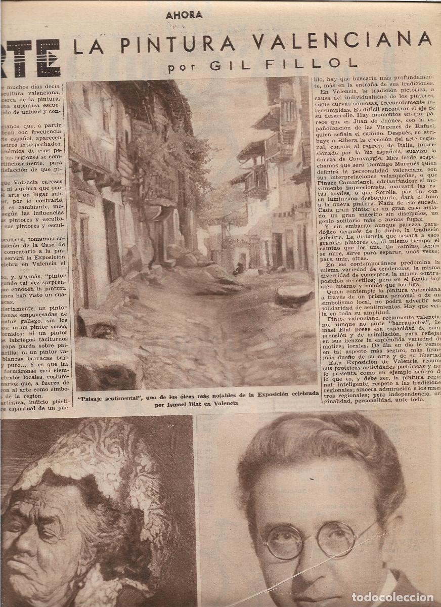 Coleccionismo: A&Ntilde;O 1933 RECORTE PRENSA ARTE PINTURA VALENCIANA PINTOR ISAMEL BLAT PAISAJE SENTIMENTAL