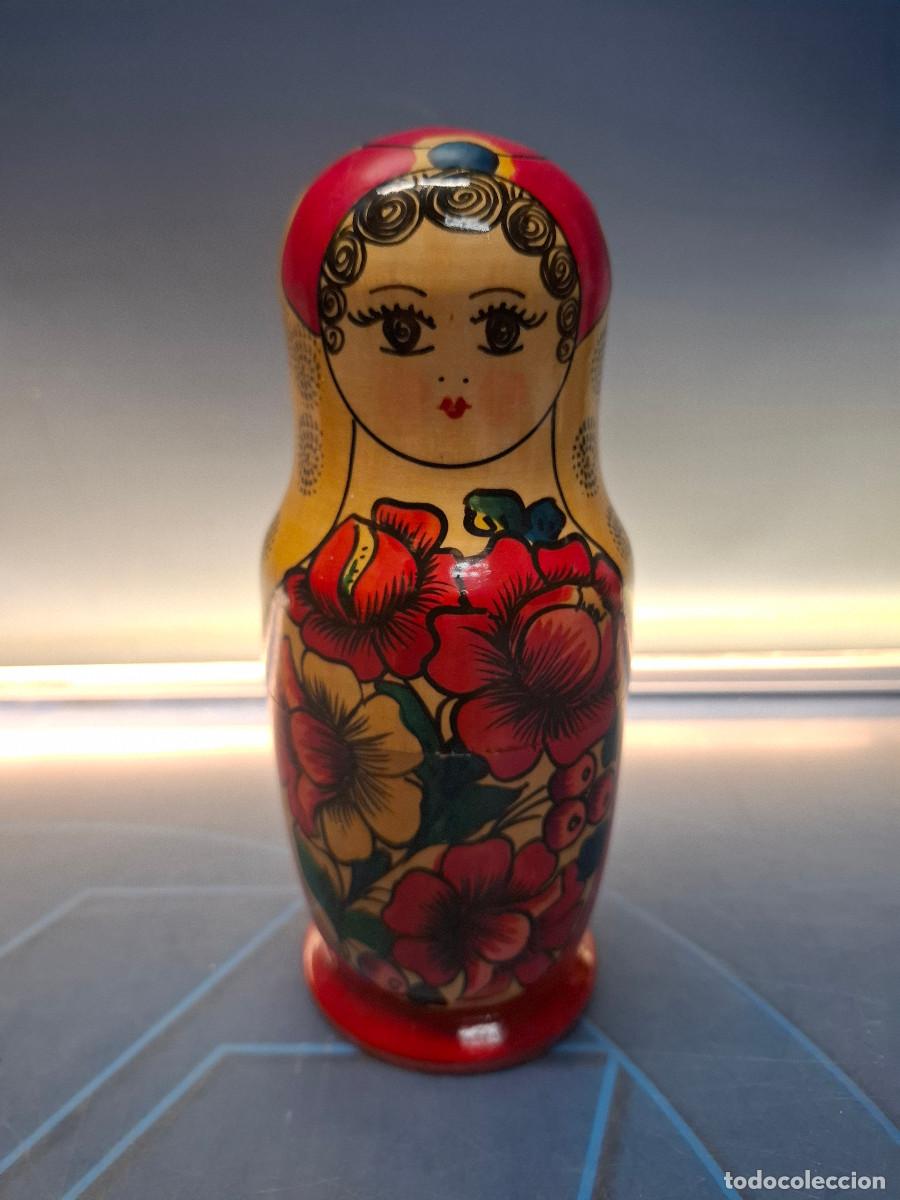 Coleccionismo: mu&ntilde;eca matrioska rusa tradicional de madera, pintado a mano