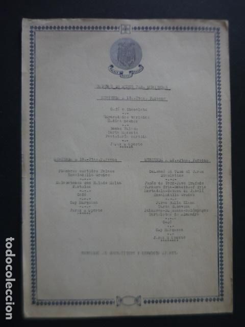 Coleccionismo: MADRID HOTEL PALACE CARTA MENU MINUTA MERIENDAS A&Ntilde;OS 40