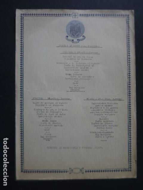 Coleccionismo: MADRID HOTEL PALACE CARTA MENU MINUTA MERIENDAS A&Ntilde;OS 40