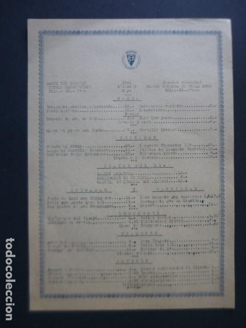 Coleccionismo: MADRID HOTEL PALACE CARTA MENU MINUTA 1941