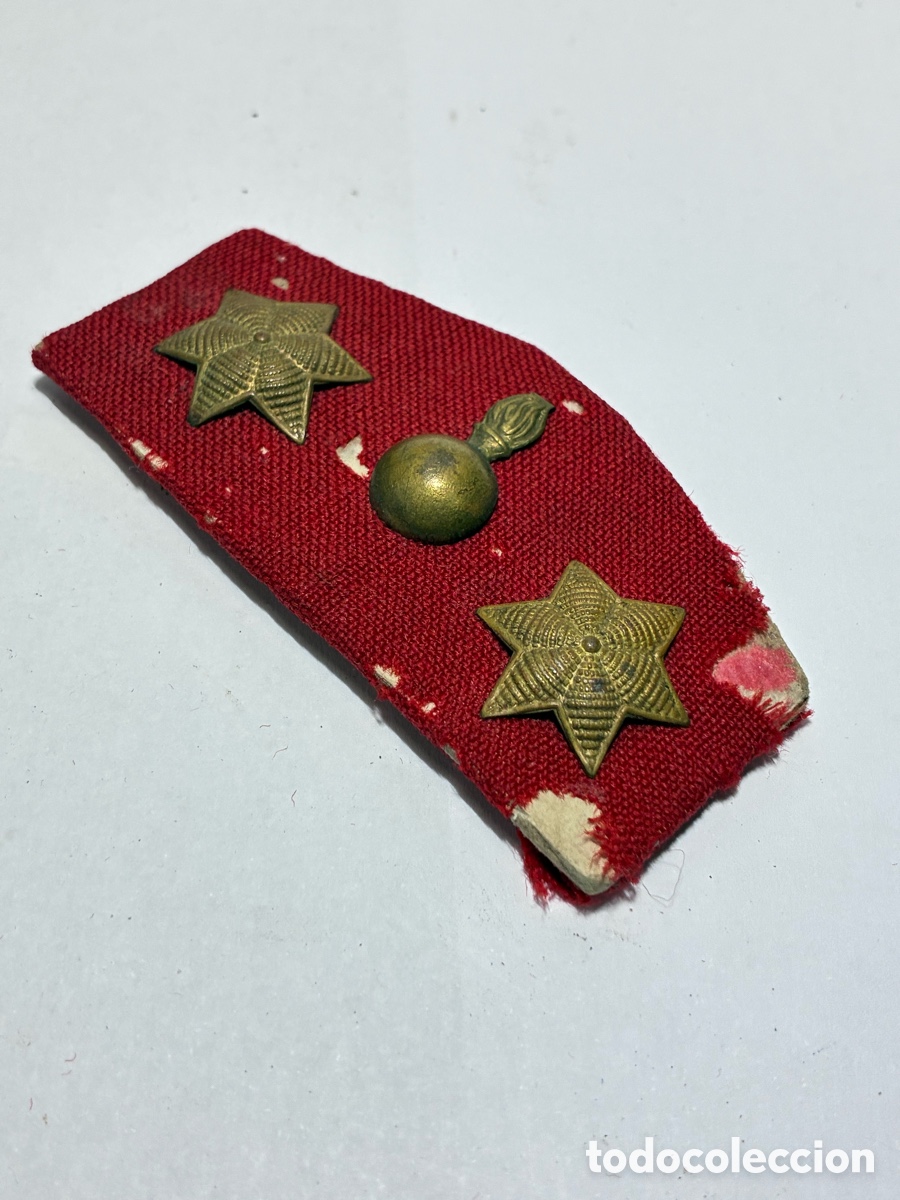 Sammeln: divisa de cuello o charretera oficial de artiller&iacute;a