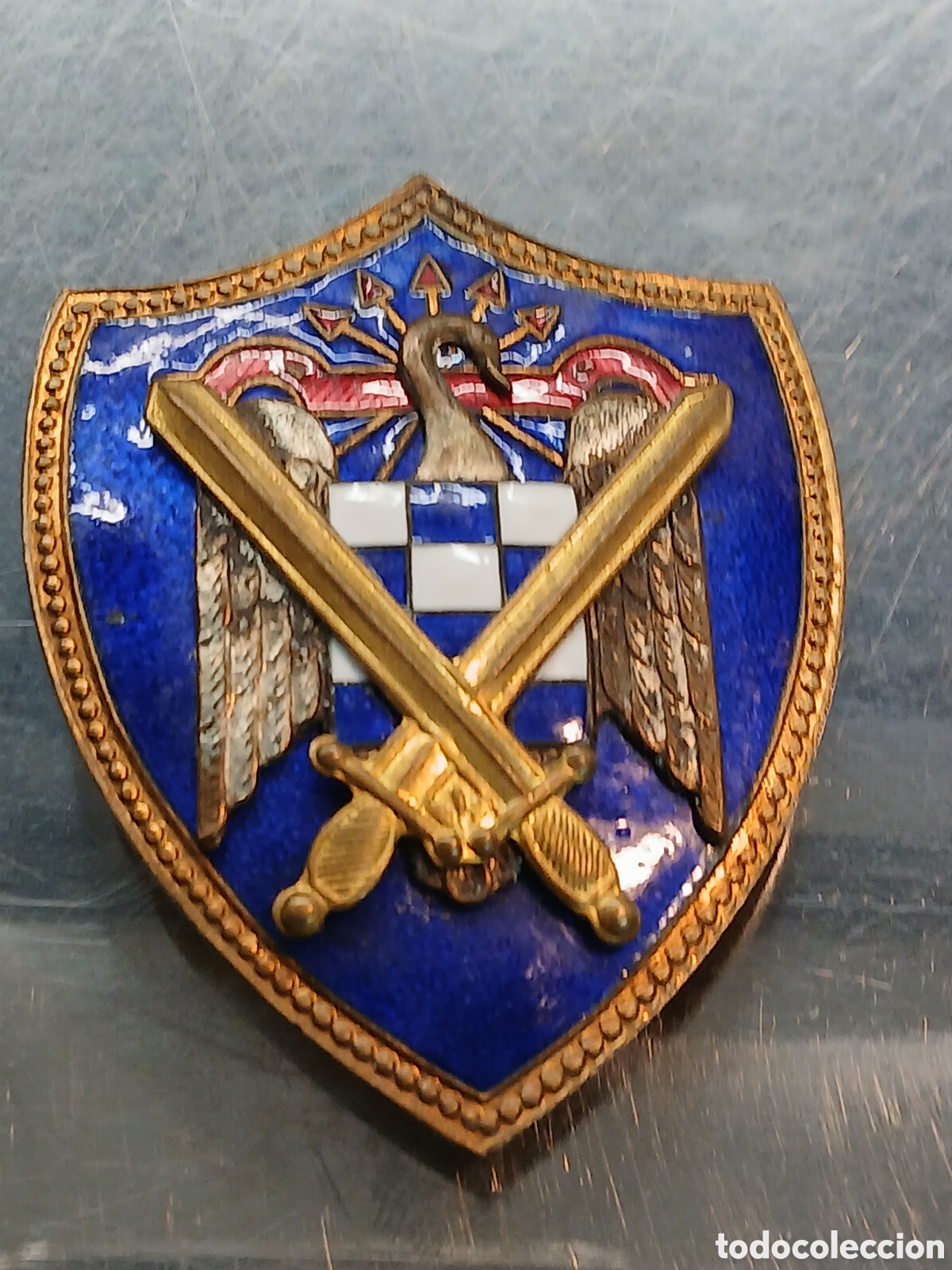 Coleccionismo: INSIGNIA MET&Aacute;LICA MILICIAS UNIVERSITARIAS EJ&Eacute;RCITO DE TIERRA