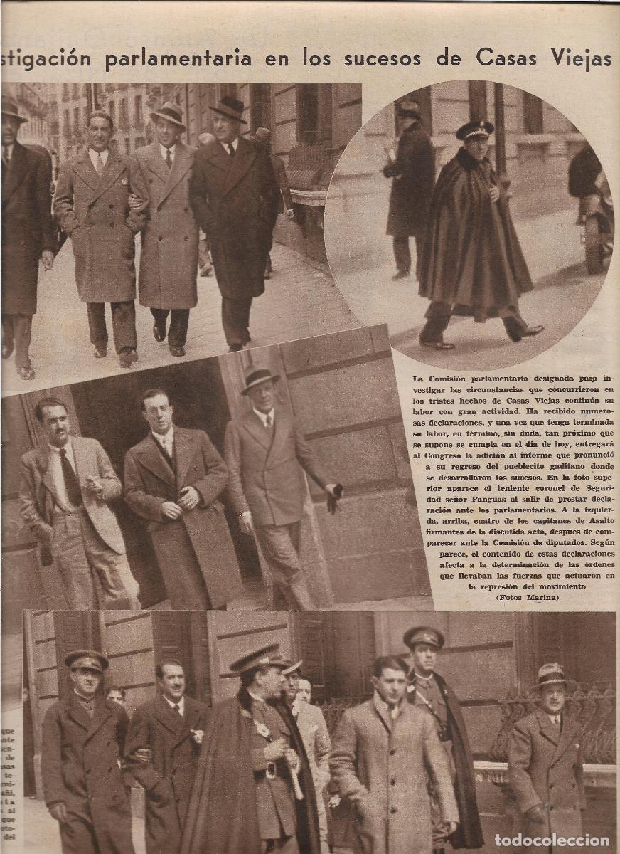 Coleccionismo: A&Ntilde;O 1933 RECORTE PRENSA LA INVESTIGACION PARLAMENTARIA EN LOS SUCESOS DE CASAS VIEJAS