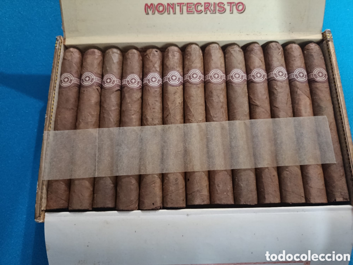 Coleccionismo: Caja completa de puros habanos Montecristo n&uacute;mero 4 &eacute;poca Franco. 1960-75