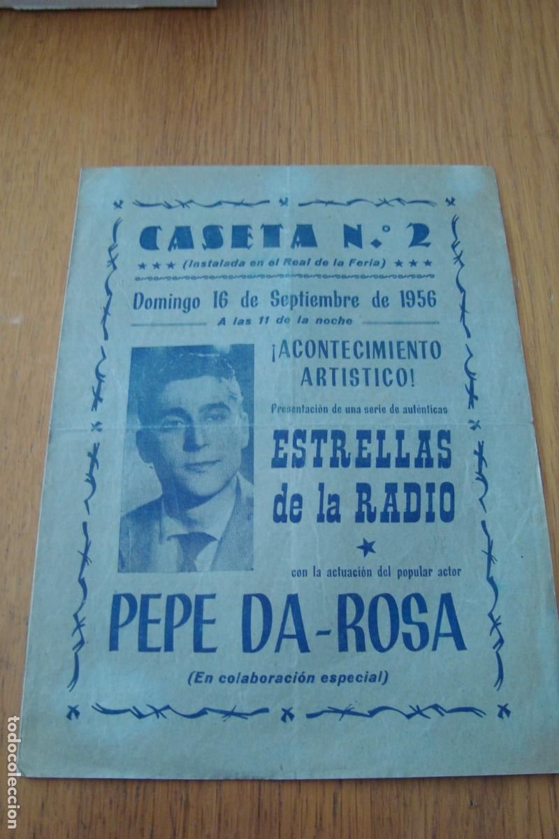 Coleccionismo: FERIA ABRIL SEVILLA CASETA N&ordm; 2. 1956. PEPE DA ROSA.SAMIR.ANTO&Ntilde;ITA GARRIDO.MANOLO GUERRA.NI&Ntilde;O ARAHAL