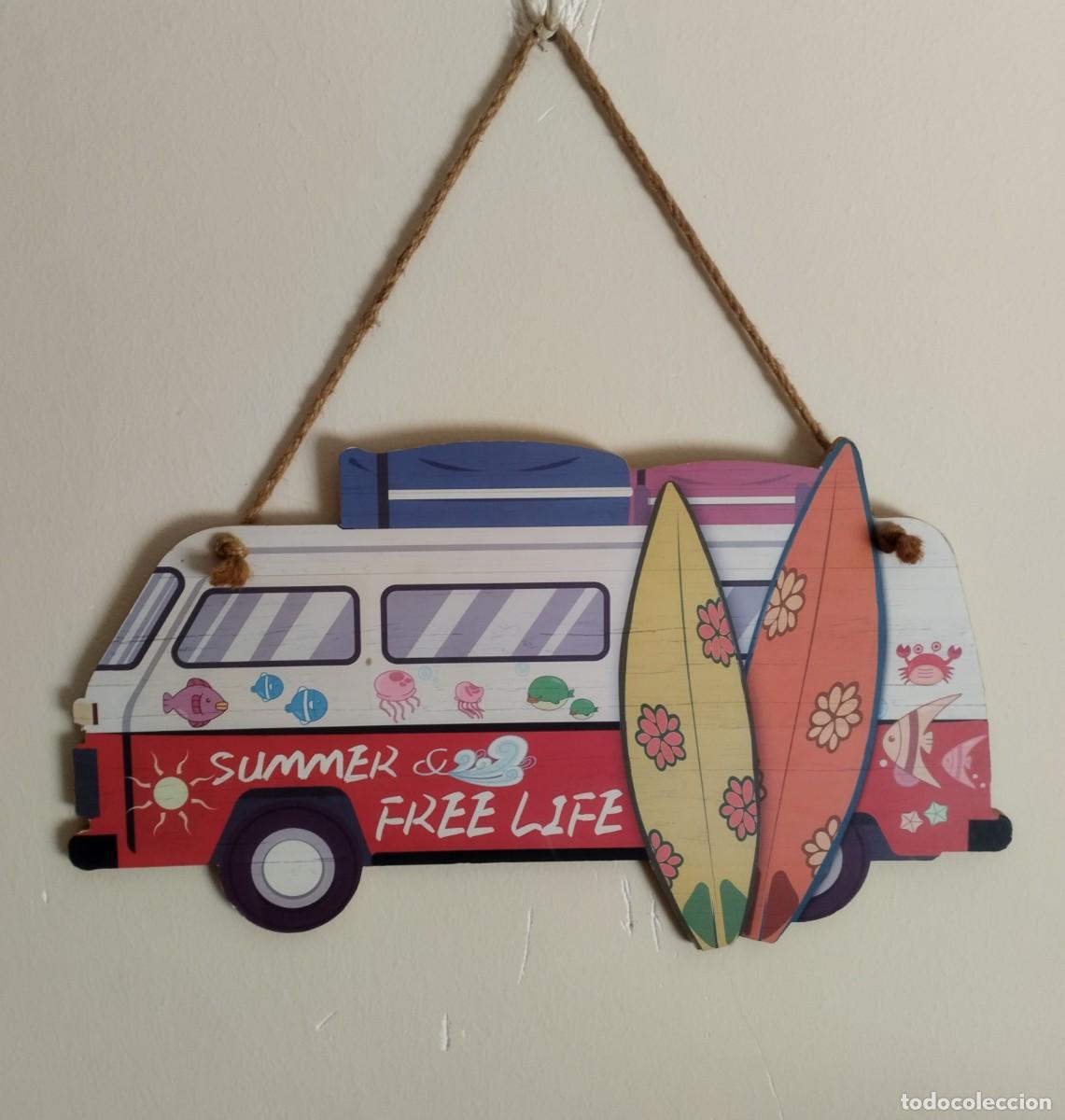 Colecionismo: Decoraci&oacute;n para pared de furgoneta tipo Kombi de estilo surfera