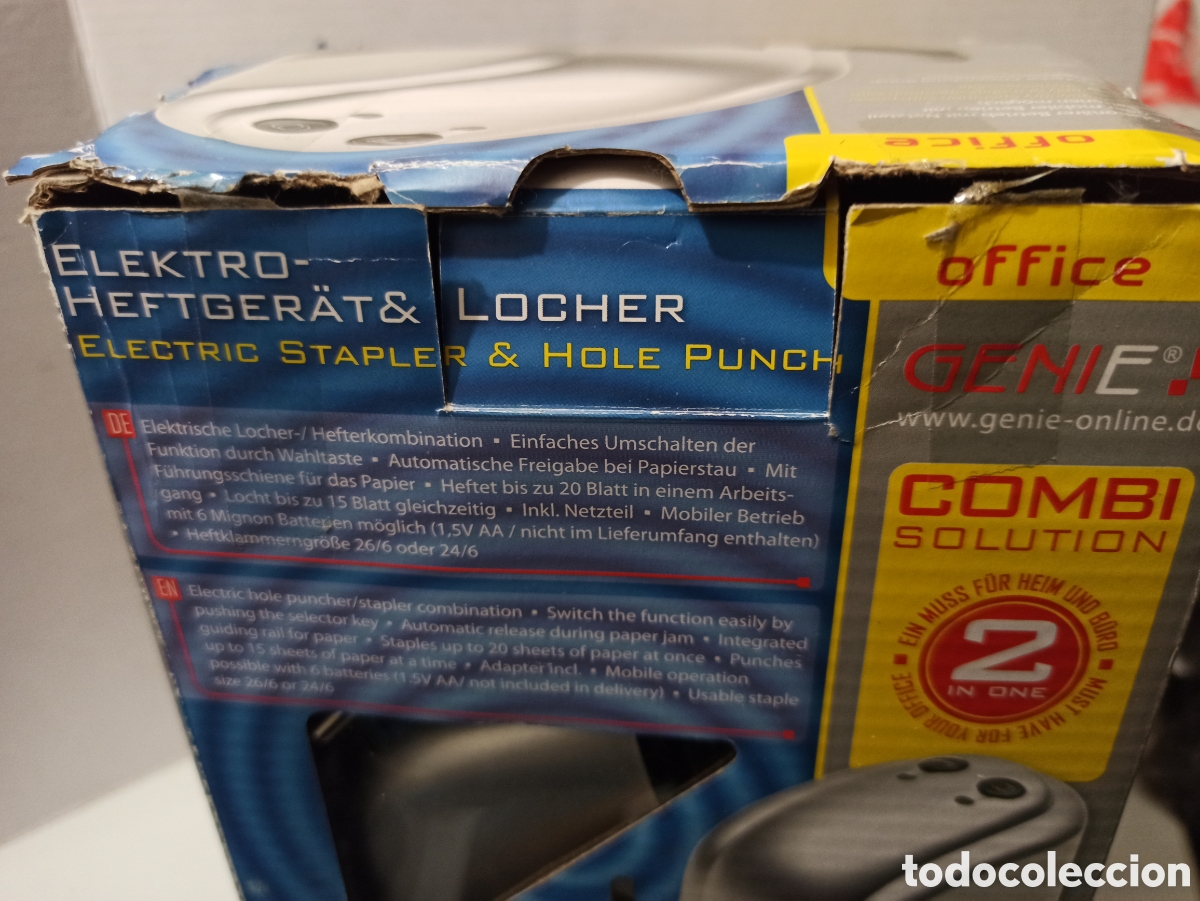 Coleccionismo: M&aacute;quina de grapar y perforar. - Foto 2