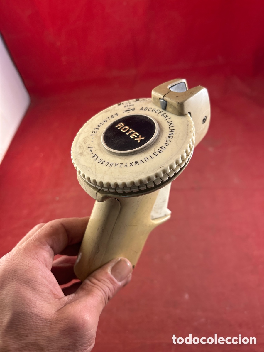 Colecionismo: etiquetadora manual vintage de la marca Rotex