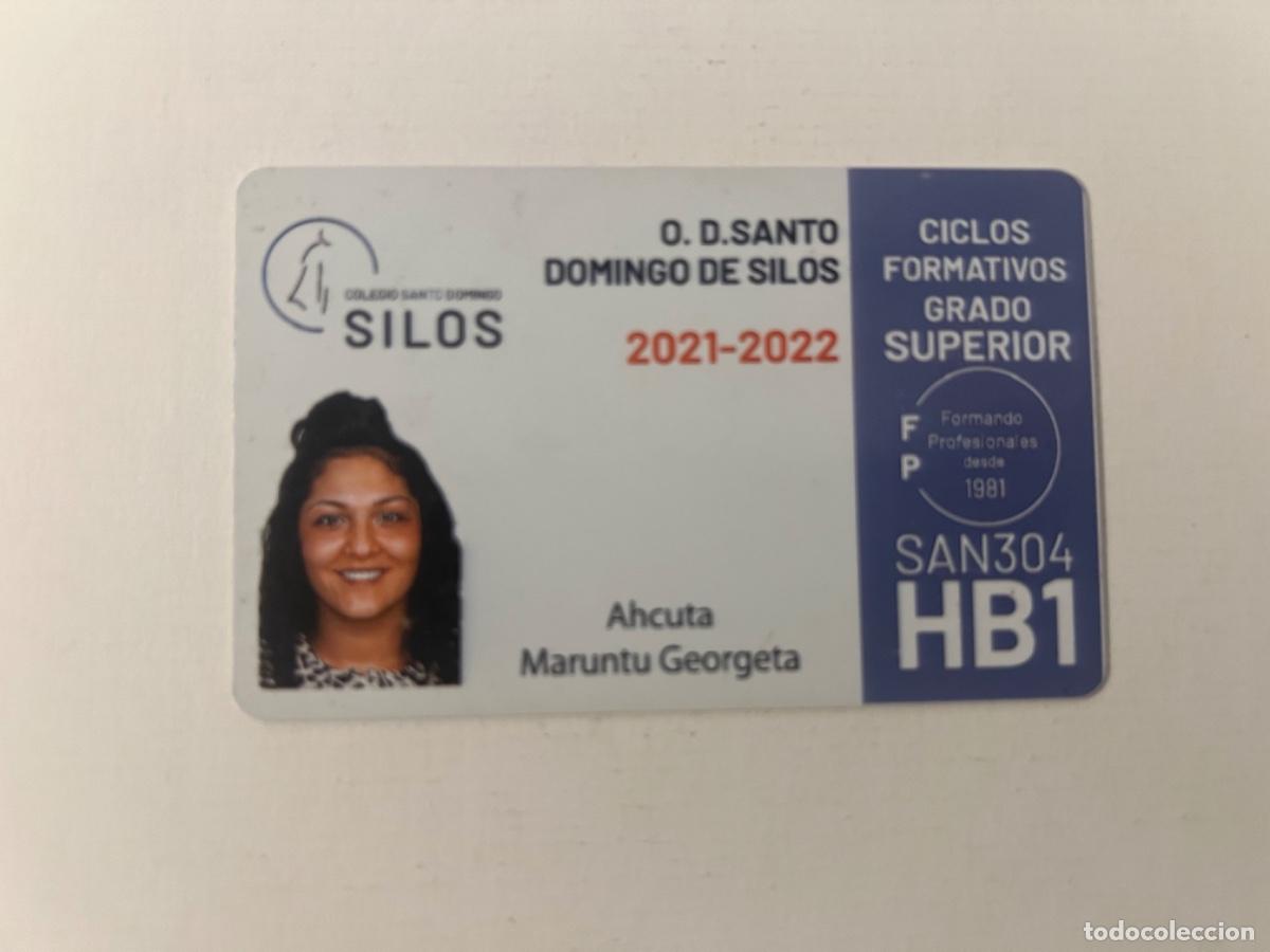 Coleccionismo: Tarjeta pl&aacute;stico carnet colegio SANTO DOMINGO DE SILOS para colecci&oacute;n