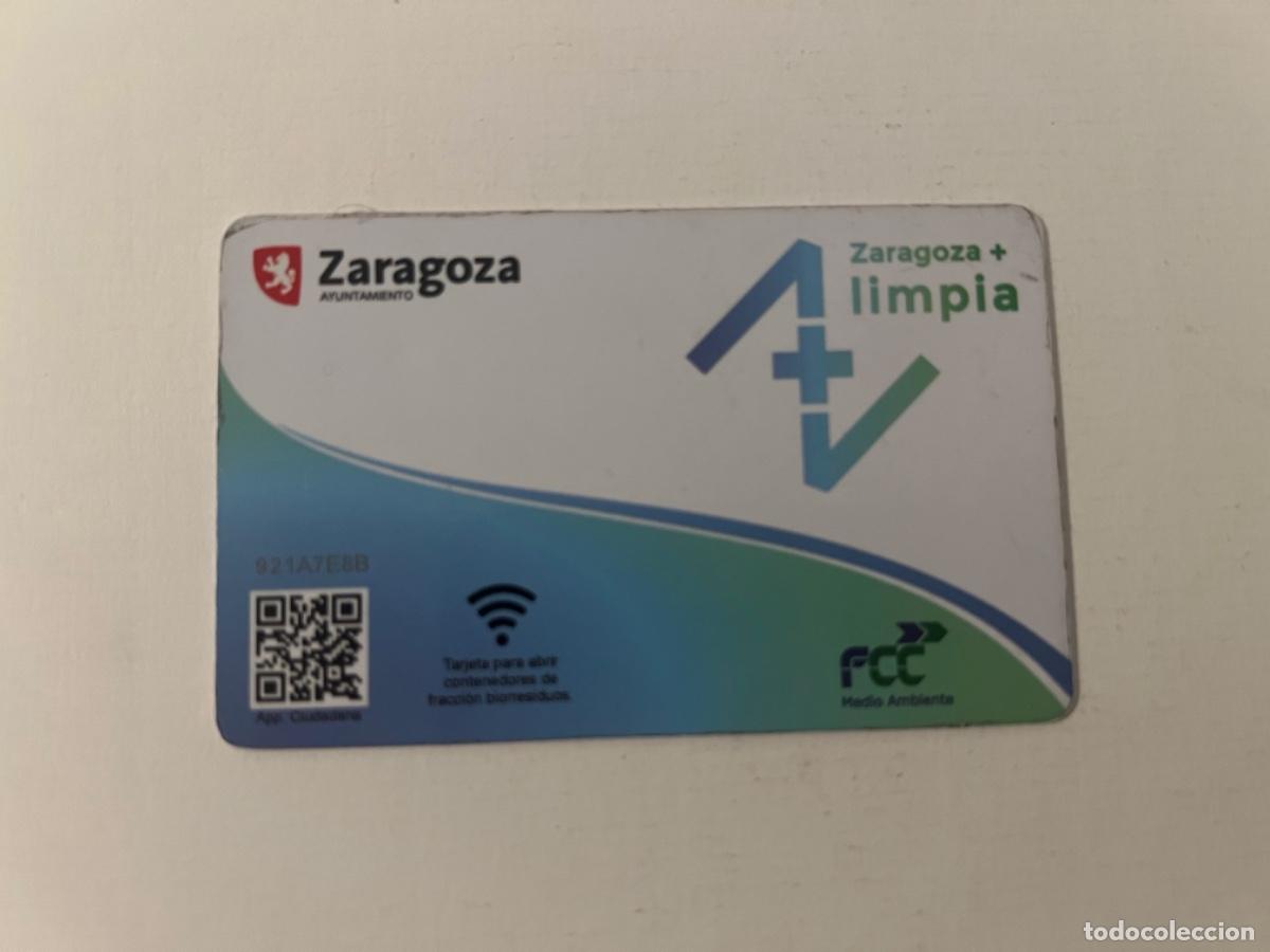 Coleccionismo: Tarjeta pl&aacute;stico ZARAGOZA LIMPIA para colecci&oacute;n
