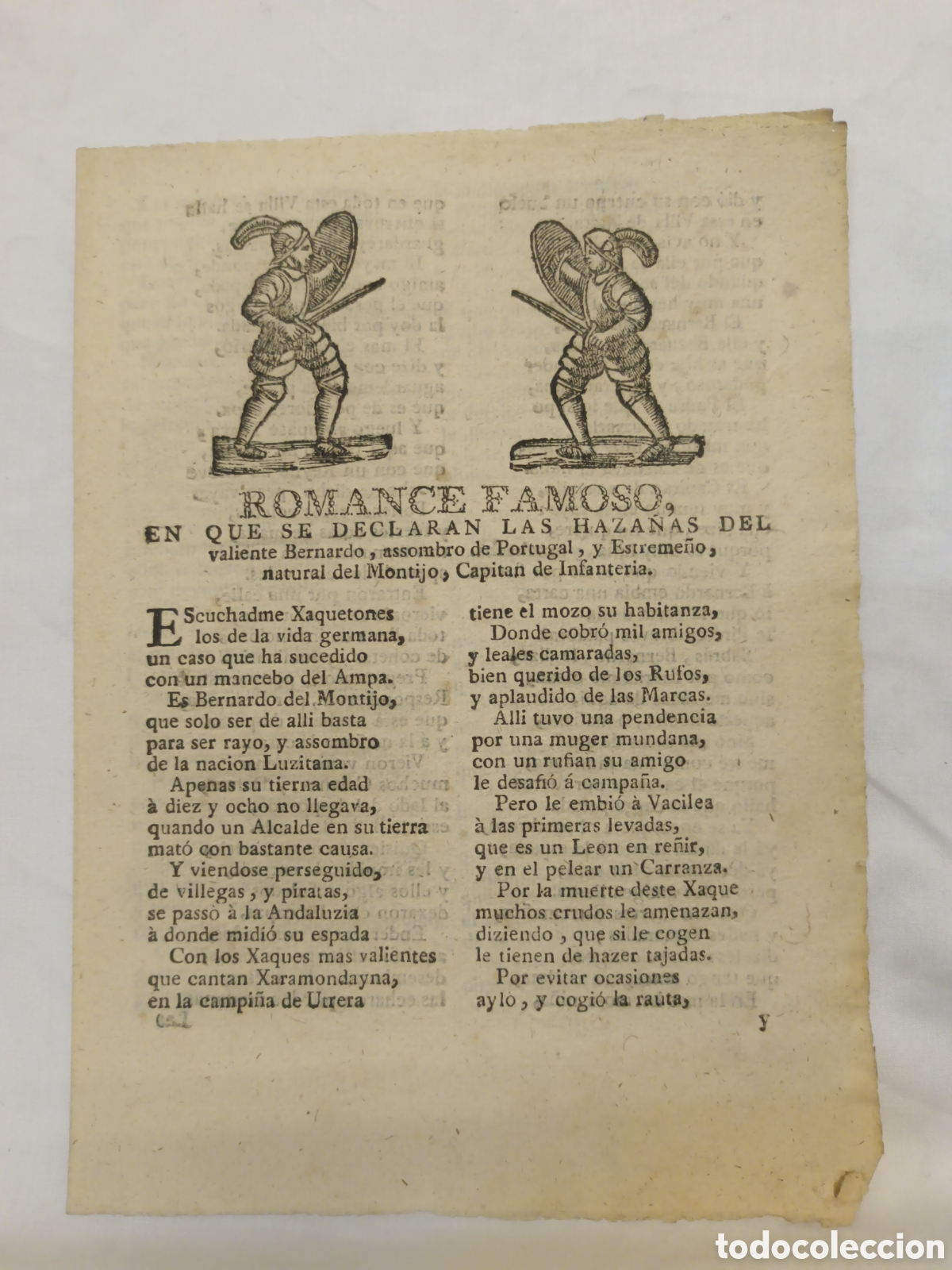 Coleccionismo: PLIEGO DE CORDEL - ROMANCE - ROMANCE FAMOSO - PRINC SIGLO XIX - 16 X 21.5O