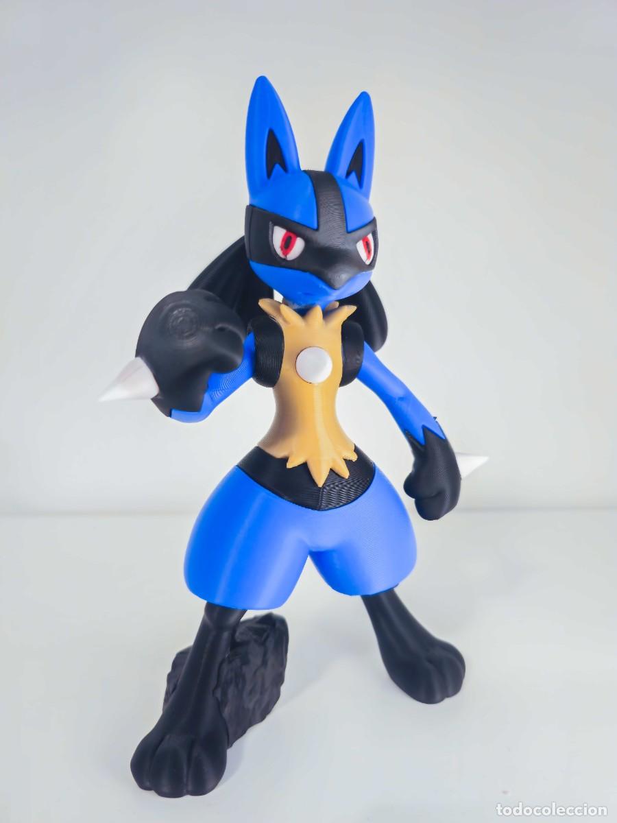 Coleccionismo: Figura Lucario XL 21cm - Pokemon - Impresi&oacute;n 3D Alta Calidad