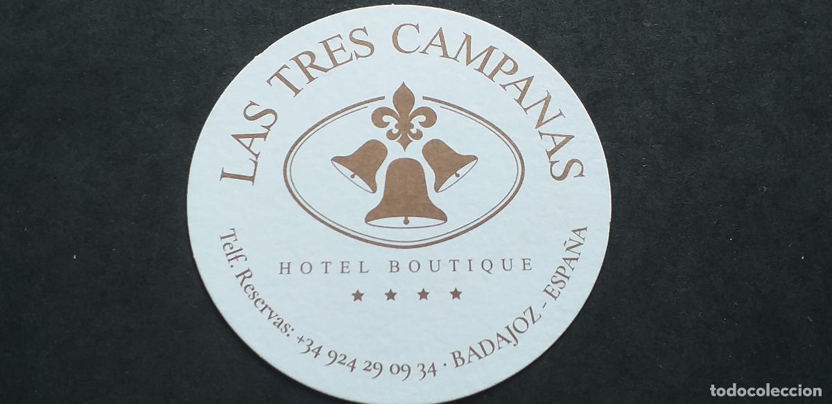 Collecting: POSAVASOS-V28-VII-DIAM.90mm.-BADAJOZ-HOTEL BOUTIQUE-LAS TRES CAMPANAS