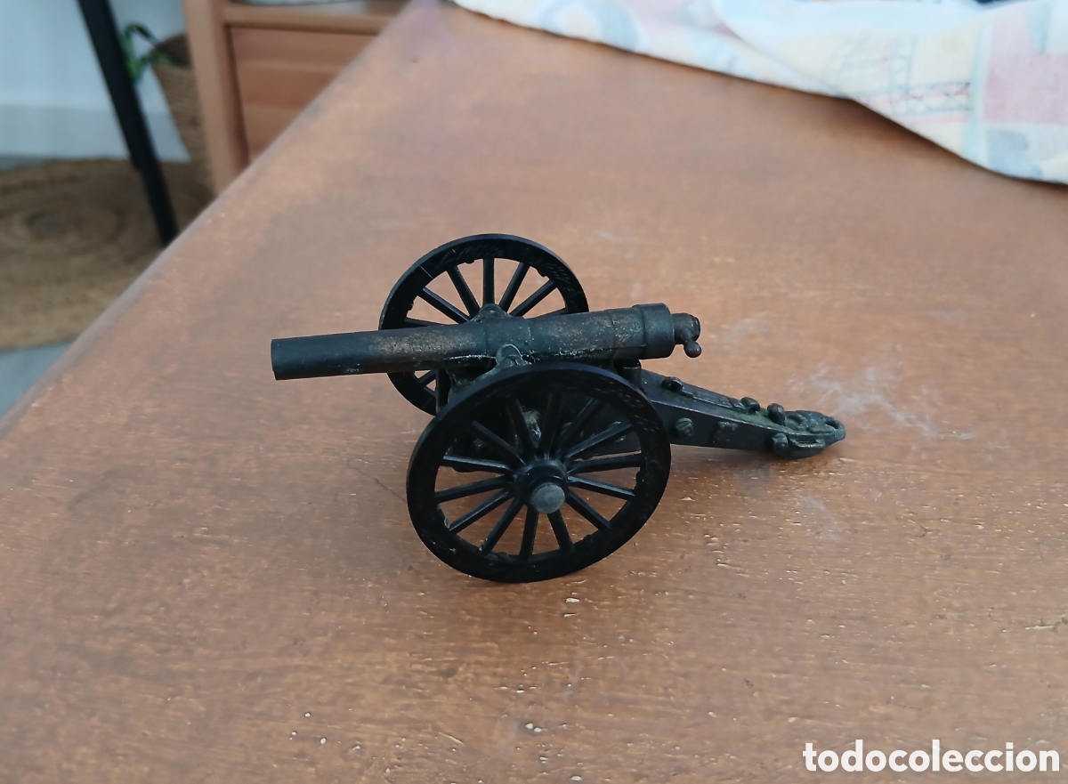 Coleccionismo: Sacapuntas ca&ntilde;&oacute;n metal antiguo 12cm