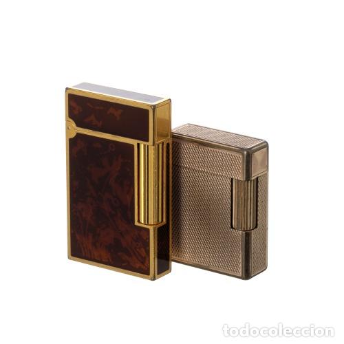 Collectionnisme: Dos encendedores chapados en oro - siglo XIX