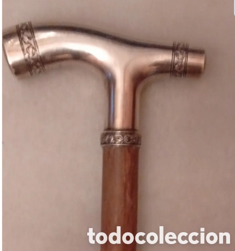 Coleccionismo: Viejo Baston con empu&ntilde;adura de plata