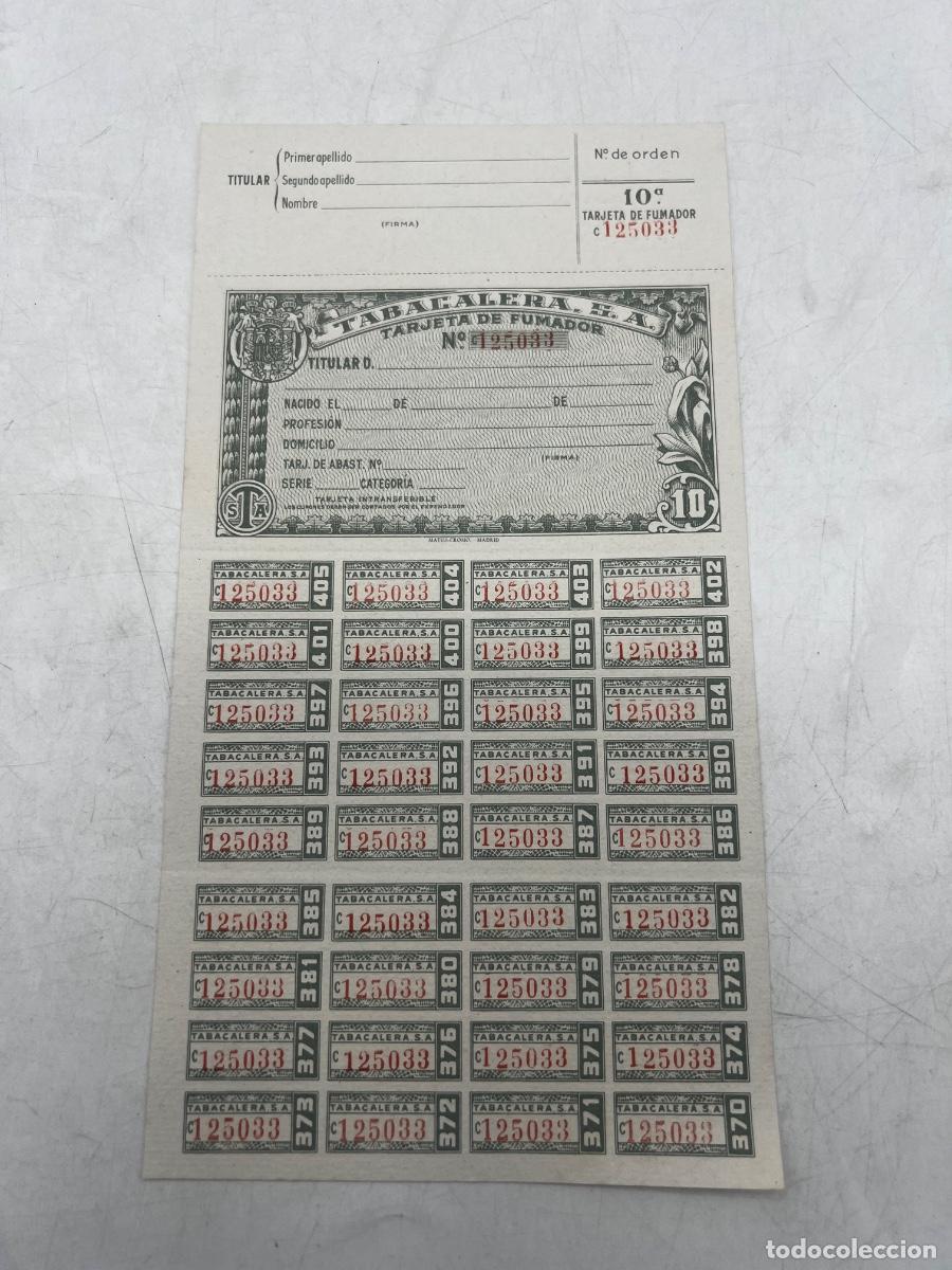 Coleccionismo: TARJETA DE FUMADOR. NUEVA SIN USAR. 22 X 11,5 CM.