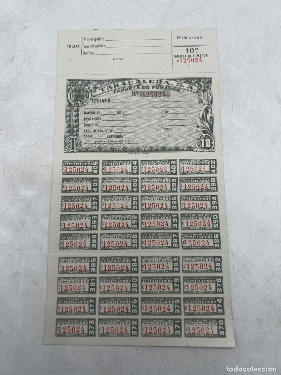 Coleccionismo: TARJETA DE FUMADOR. NUEVA SIN USAR. 22 X 11,5 CM.