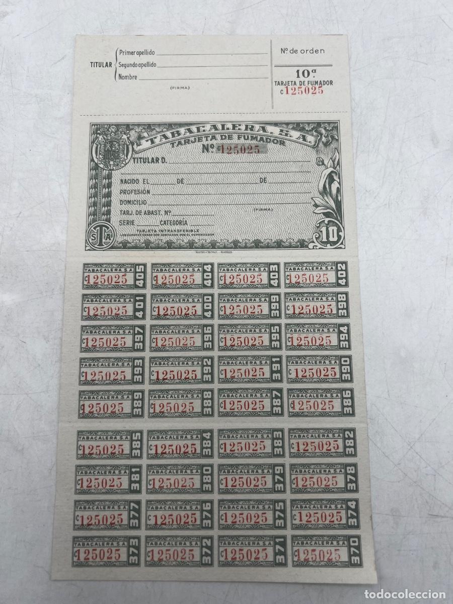 Coleccionismo: TARJETA DE FUMADOR. NUEVA SIN USAR. 22 X 11,5 CM.
