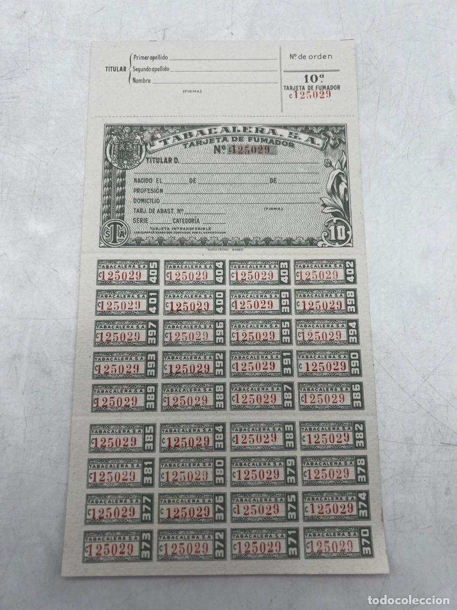 Coleccionismo: TARJETA DE FUMADOR. NUEVA SIN USAR. 22 X 11,5 CM.