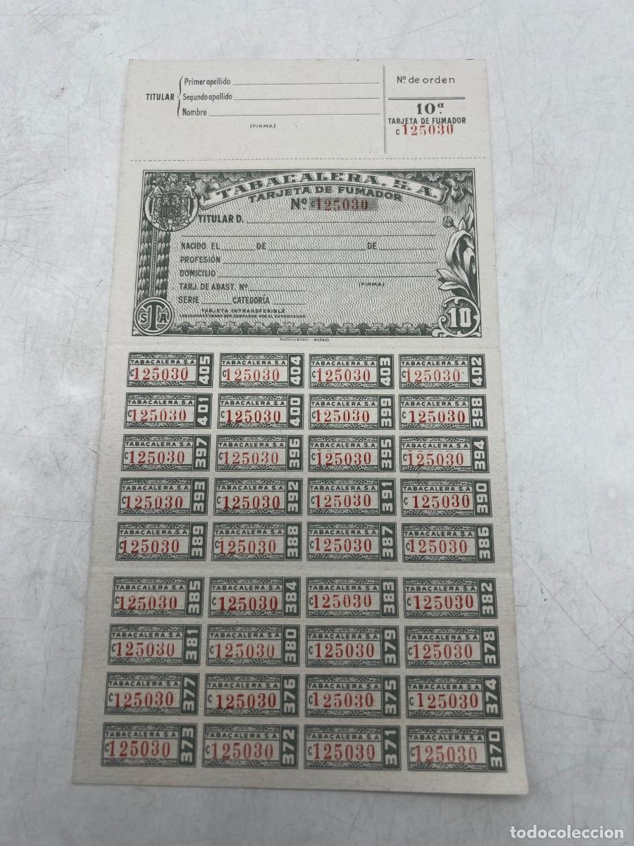 Coleccionismo: TARJETA DE FUMADOR. NUEVA SIN USAR. 22 X 11,5 CM.