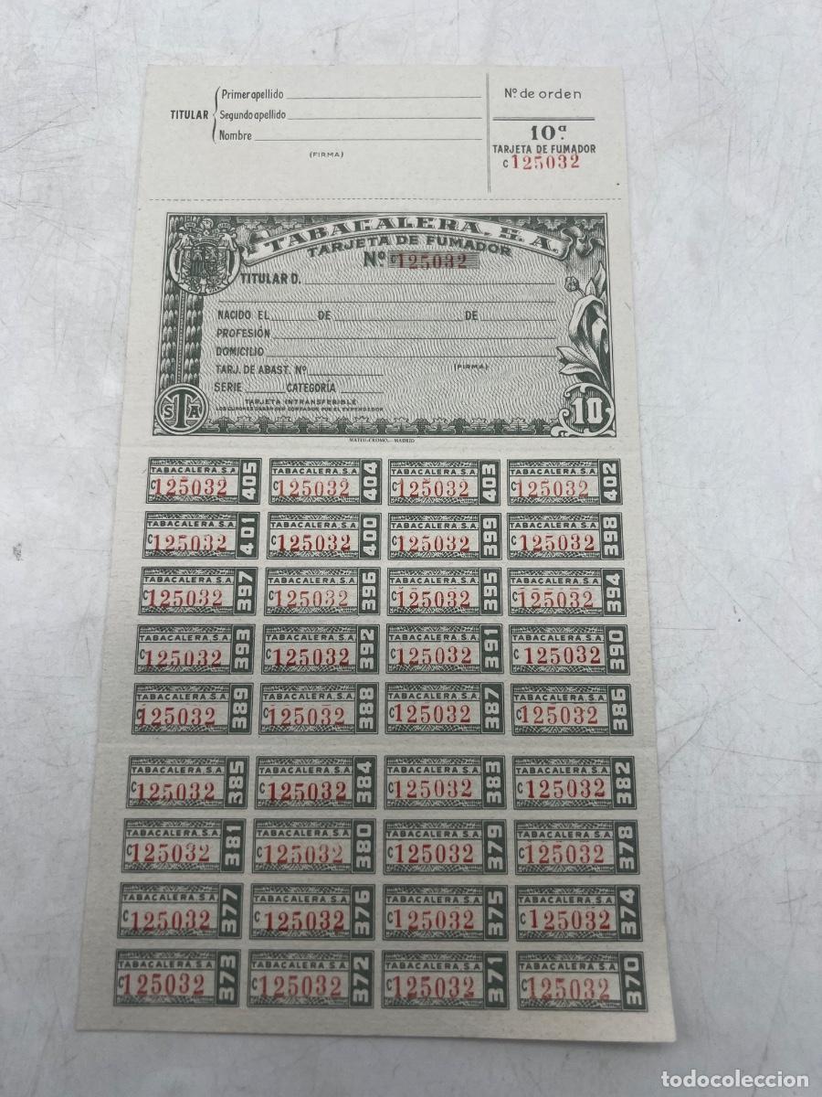 Coleccionismo: TARJETA DE FUMADOR. NUEVA SIN USAR. 22 X 11,5 CM.