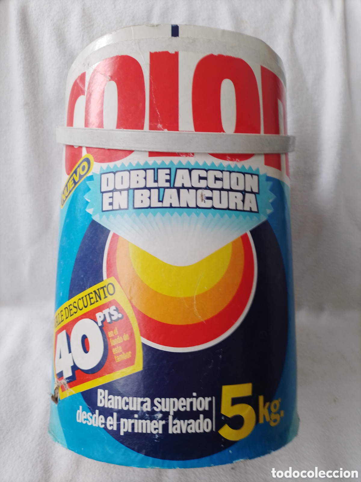 Coleccionismo: Antiguo tambor Colon - promoci&oacute;n 40 pts.