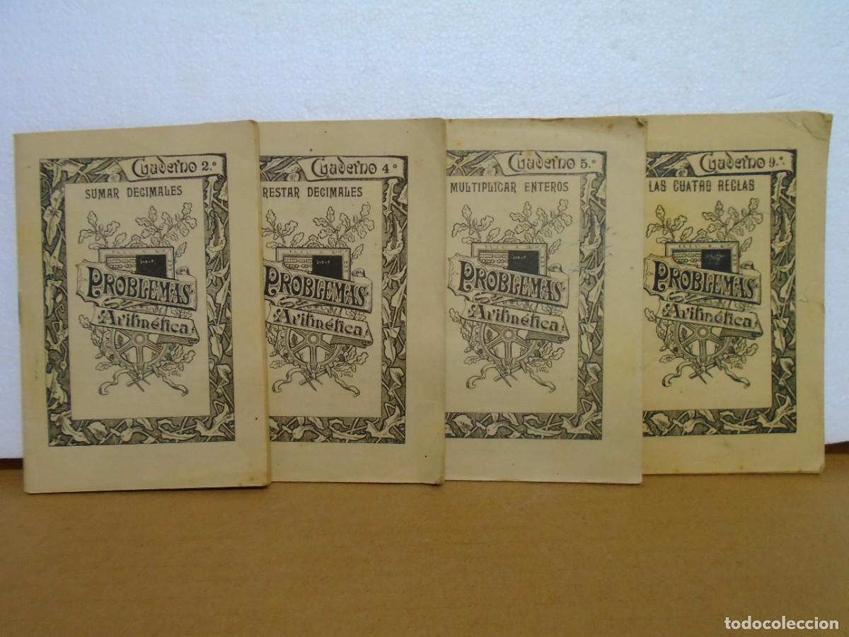 Coleccionismo: PROBLEMAS DE ARITMETICA/4 CUADERNOS/IMP.ELZEVIRIANA-CAMI,A&Ntilde;OS 30.