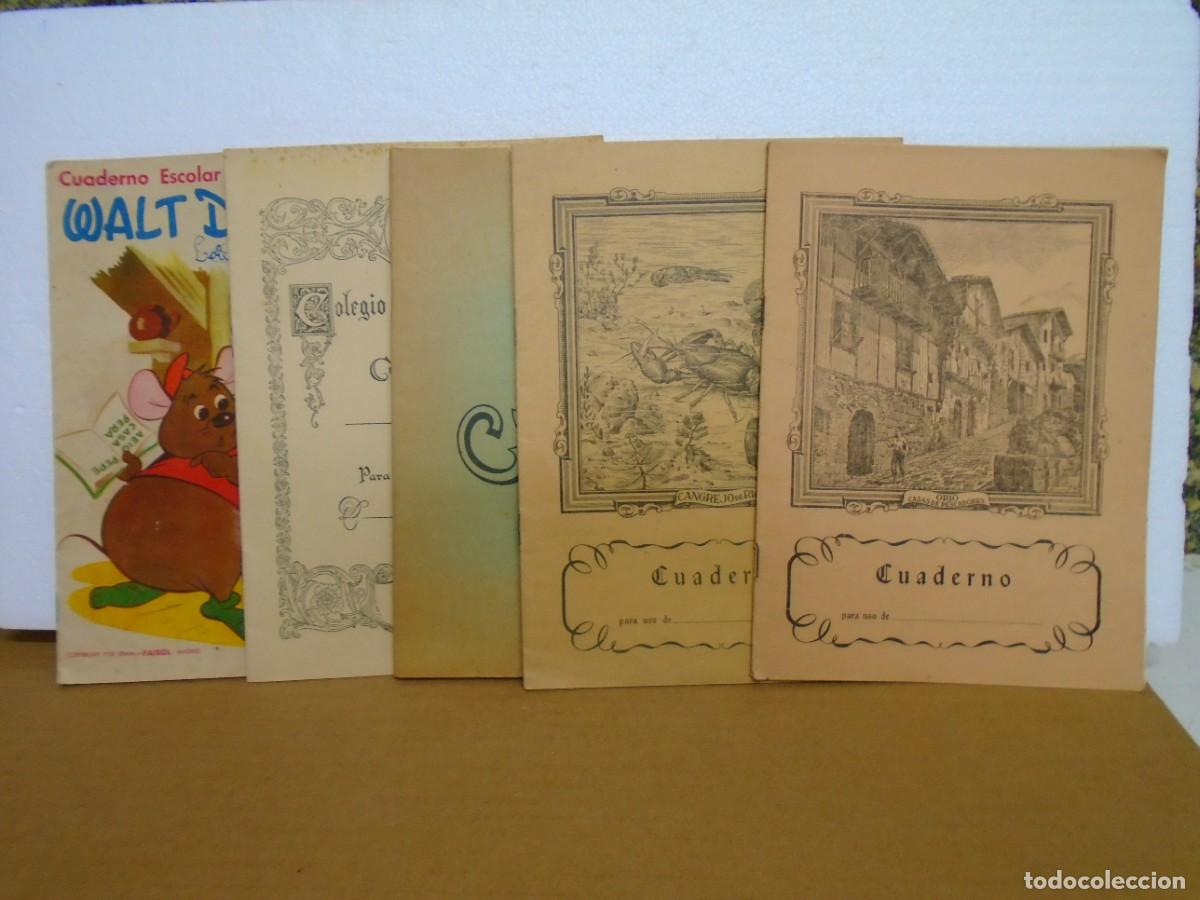 Coleccionismo: LOTE DE 5 LIBRETAS ESCOLARES ANTIGUAS PARA ESCRIBIR,EDICIONES VARIAS.