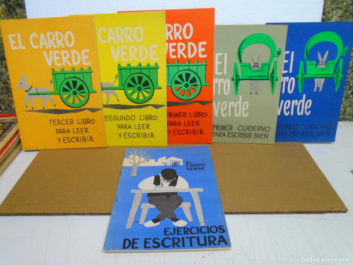 Coleccionismo: ANTIGUOS CUADERNOS PARA LEER Y ESCRIBIR&rdquo;EL CARRO VERDE&rdquo;A&Ntilde;OS 60,TODOS DIFERENTES Y SIN USO.