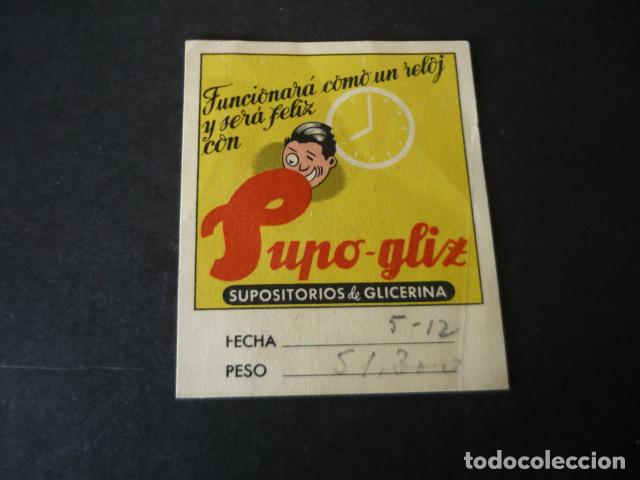 Collezionismo: PUBLICIDAD FARMACIA PESADO SUPO GLIZ SUPOSITORIOS DE GLICERINA 5 X 7 CM