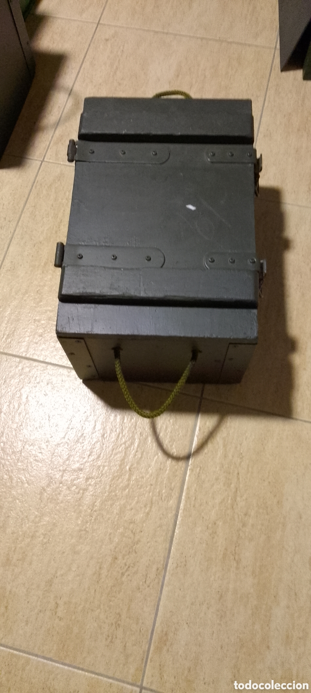Coleccionismo: Caja de municion militar de madera - Foto 3