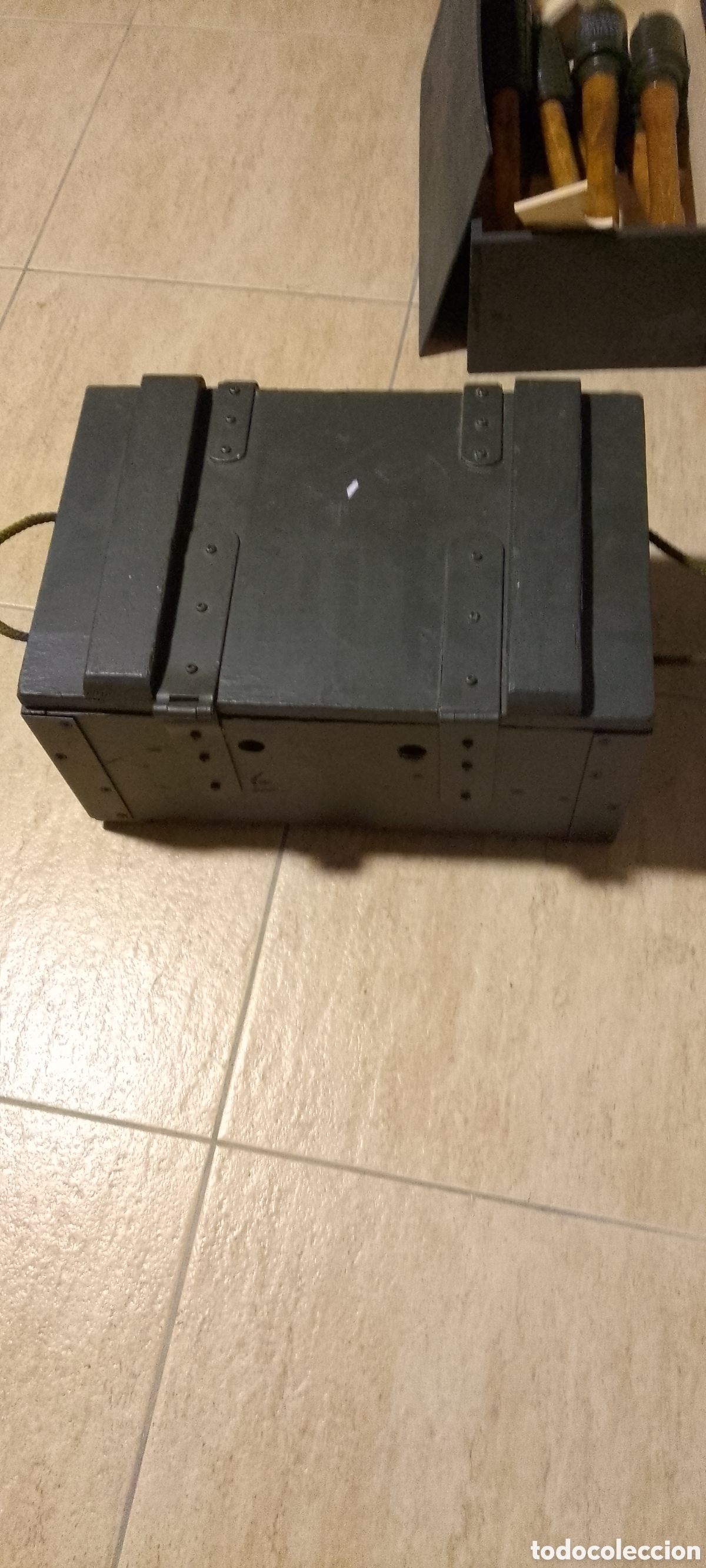 Coleccionismo: Caja de municion militar de madera