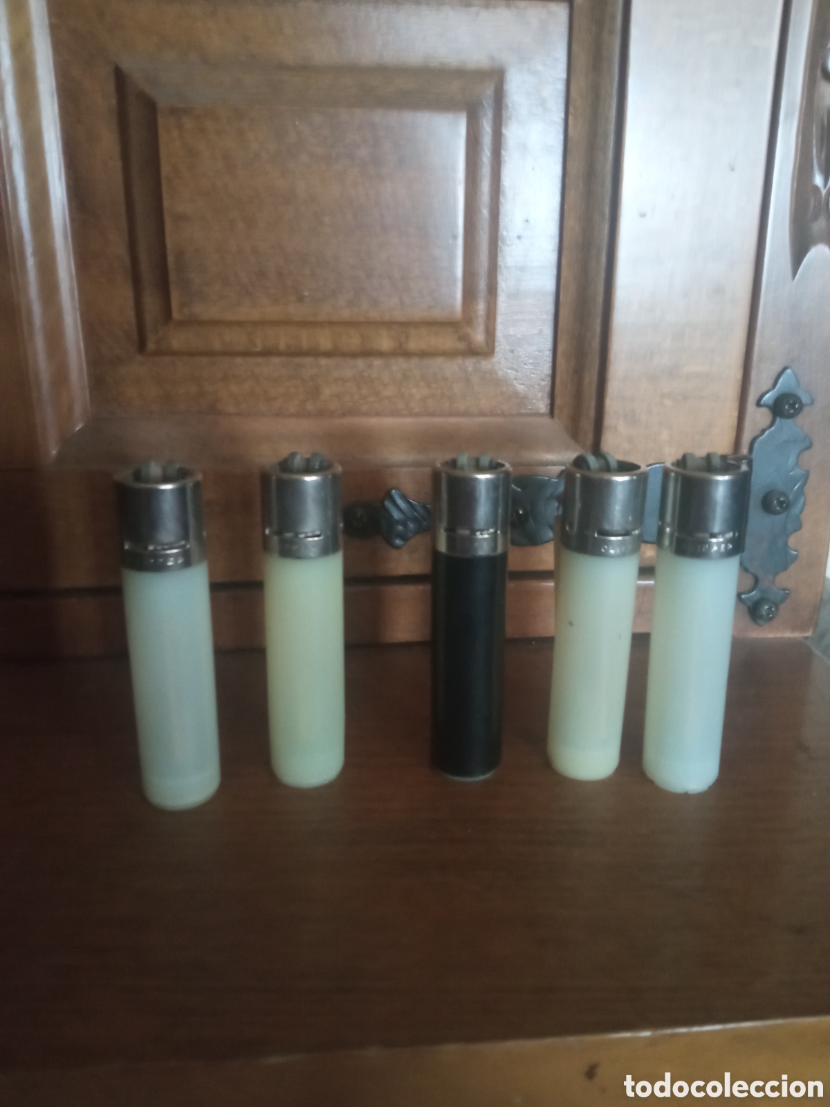 Coleccionismo: Lote de 5 Antiguos mecheros Clipper con regulador, hay que ponerlos gas y piedra