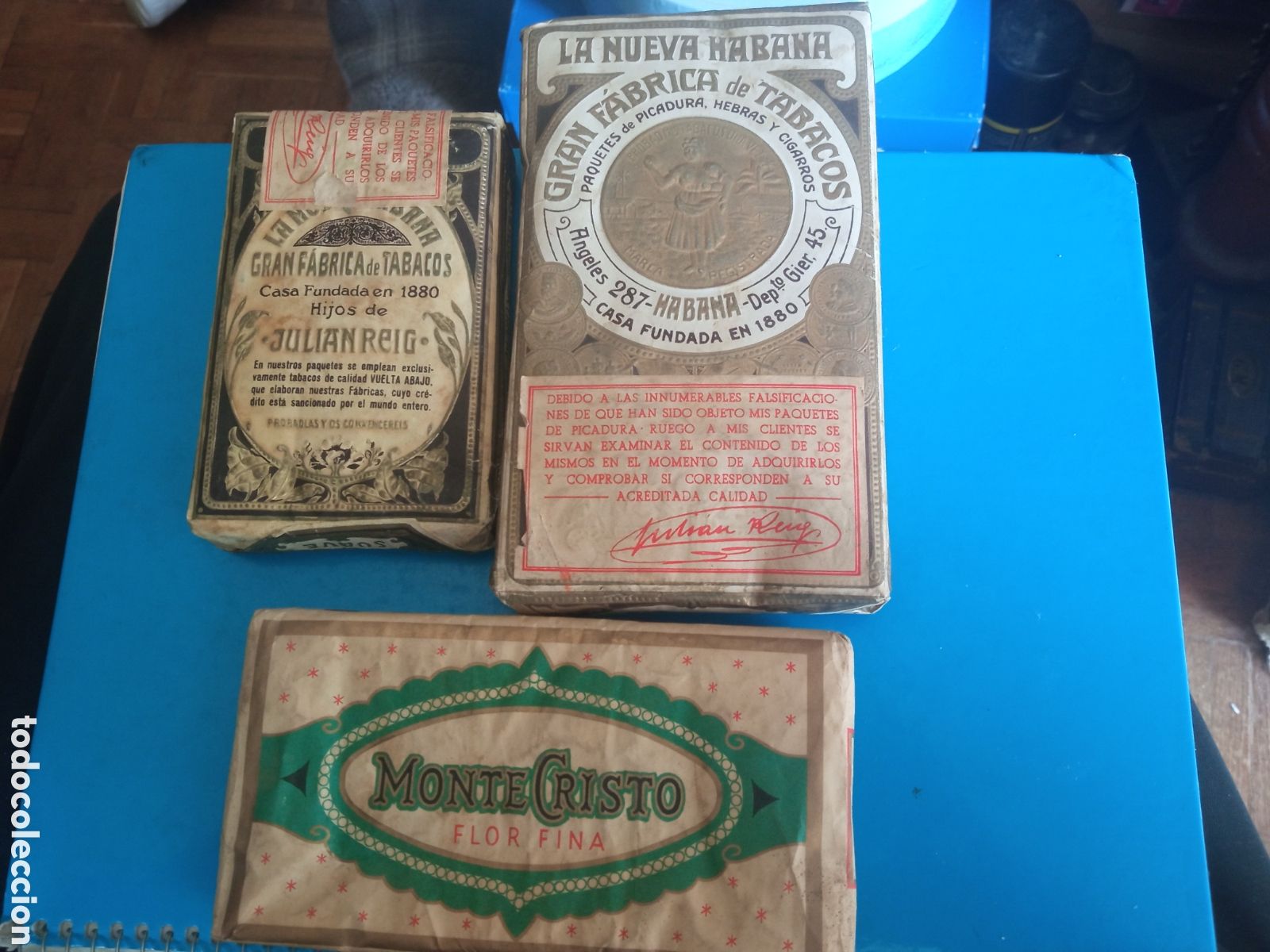 Colecionismo: Lote de 3 paquetes de tabaco de picadura de Cuba