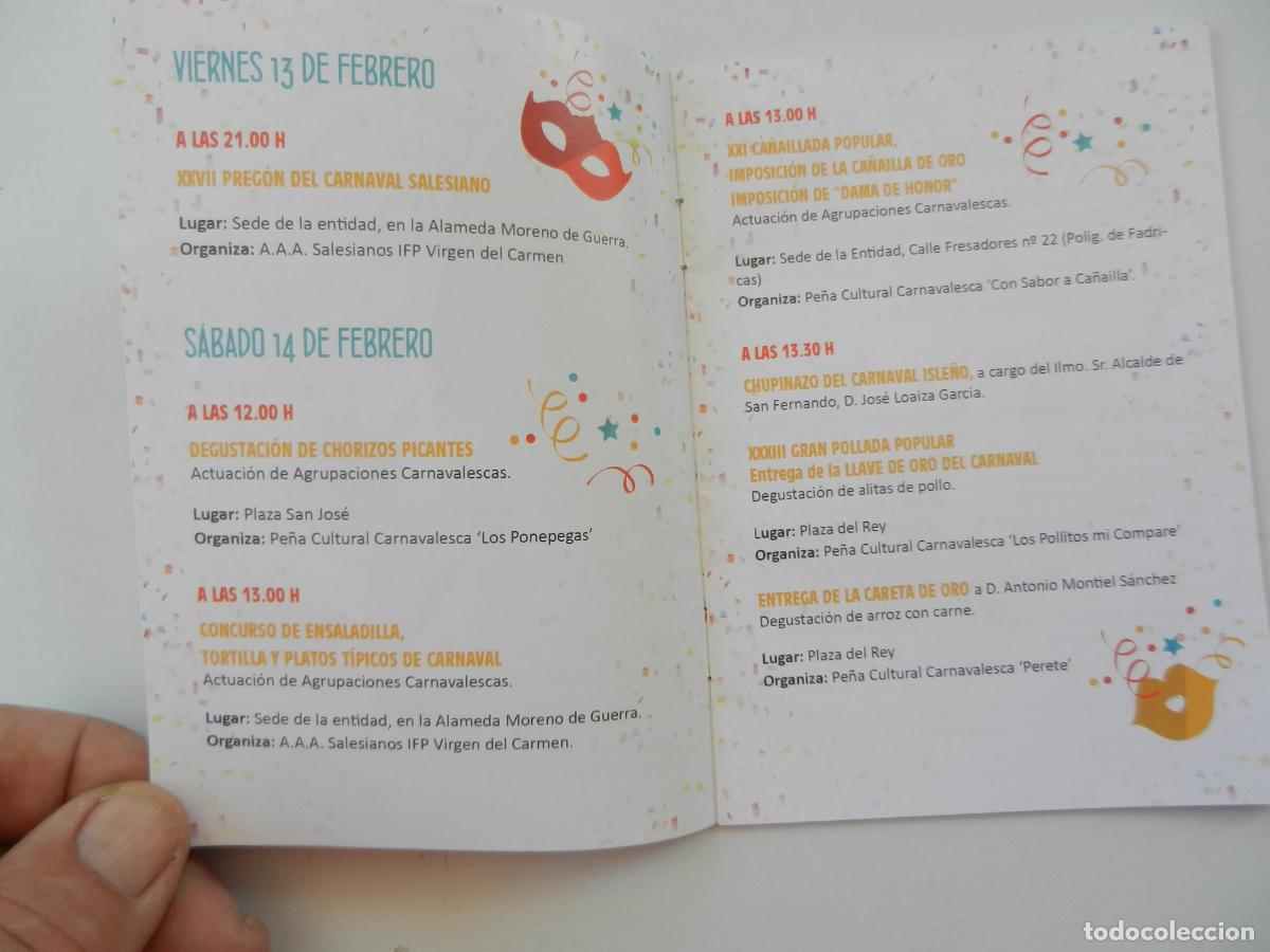 Coleccionismo: CARNAVAL DE LA ISLA 2015 - SAN FERNANDO - PROGRAMA AYUNTAMIENTO - Foto 3