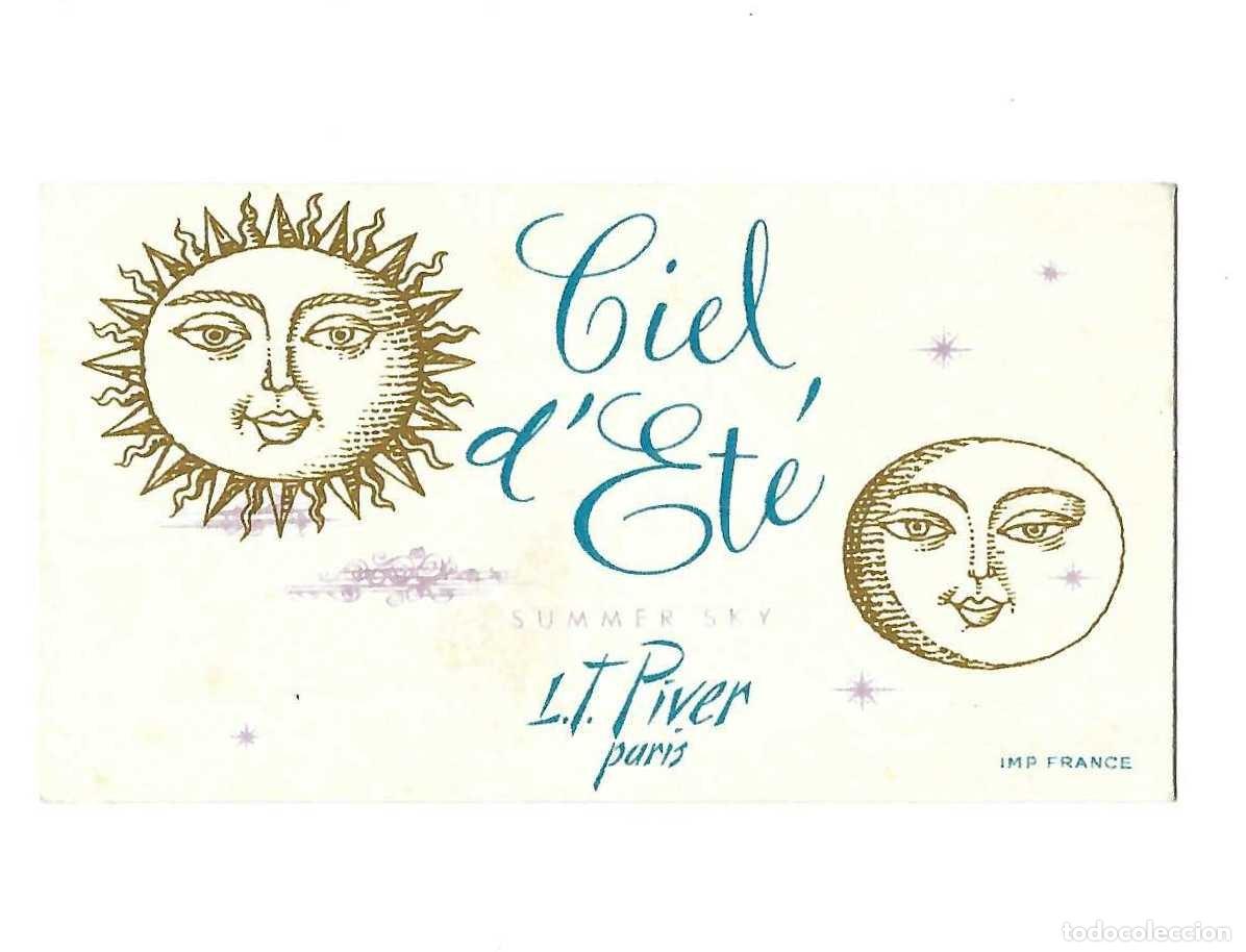Coleccionismo: TARJETA PUBLICIDAD DE PERFUME- CIEL D'ET&Eacute;. L. T. PIVER. PARIS. A&Ntilde;OS 40
