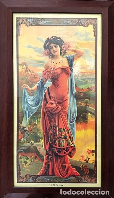 Coleccionismo: LAMINA DE UNA OBRA DE A. GASPAR DECAMPS ENMARCADA CON CRISTAL - CUADRO-1124