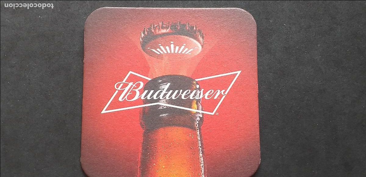 Coleccionismo: POSAVASOS-V28-VIII-90X90mm.-BUDWEISER